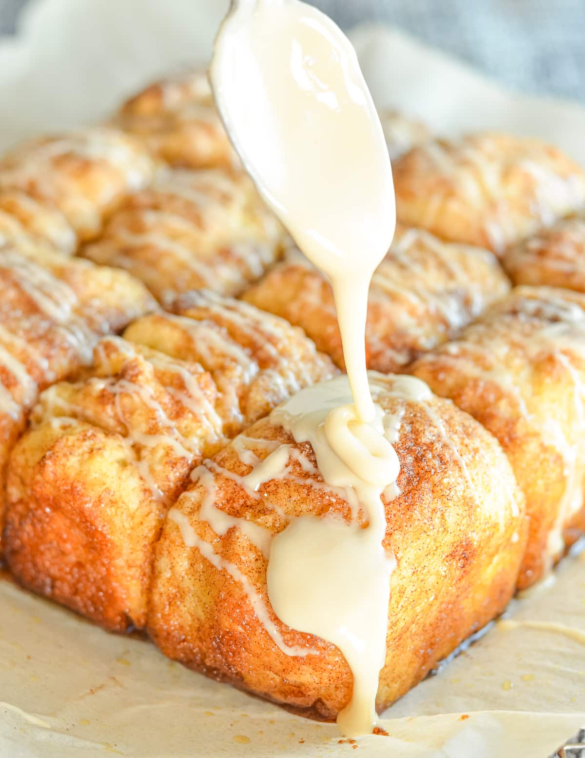no knead cinnamon pull apart bread