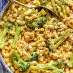 Healthy Dairy Free Mac and Cheese with a twist! The veggie filled 'cheese' sauce is silky & glossy with a lovely hit of black pepper. Stirred through tender macaroni & chopped broccoli it makes the perfect family meal & can be on the table in a little over 30 minutes! 