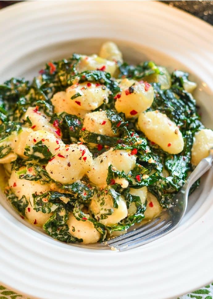 Creamy Vegan Gnocchi with Garlic & Kale - A Virtual Vegan