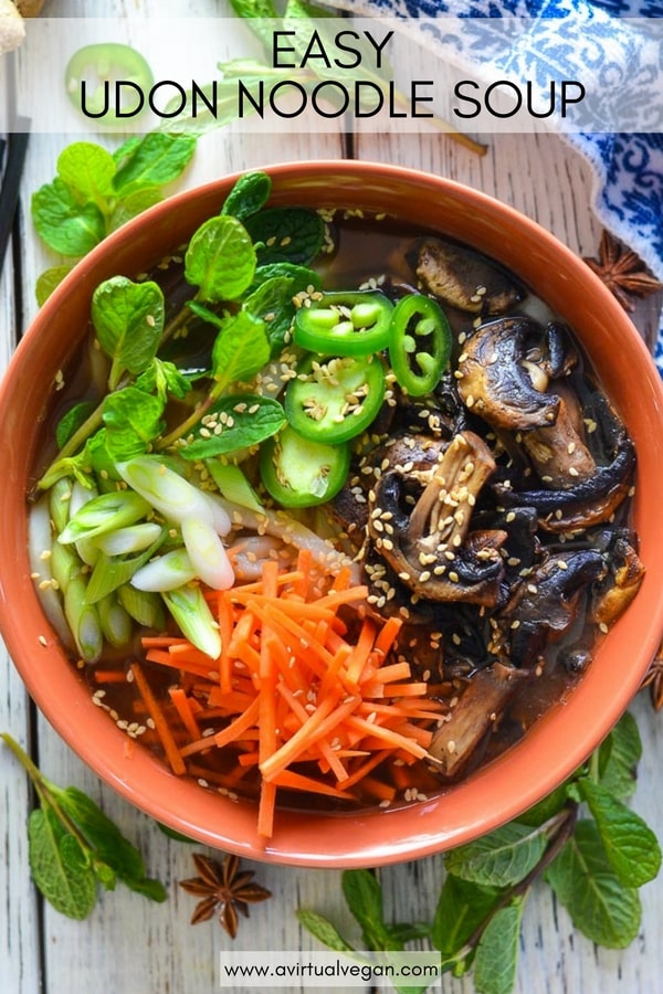 An easy Udon Noodle Soup that’s light, refreshing and packed with flavour. It makes a perfect low maintenance mid-week meal & once you’ve made that flavoursome broth you can really get creative with the toppings! #soup #noodles #udonnoodles #vegan #healthyrecipe