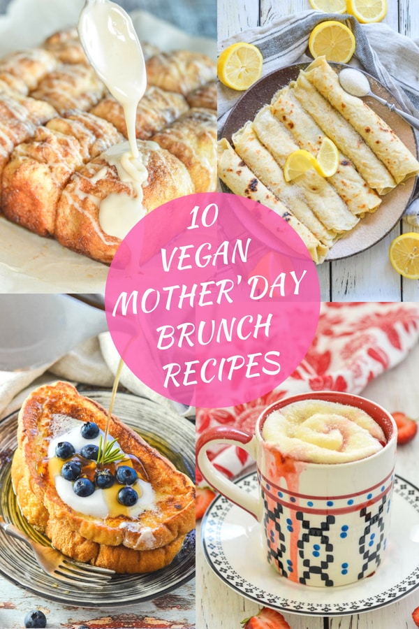 Mom is the best, and it's usually her making you all sorts of nice treats. This Mother's Day how about turning the tables? Make her one or more of these wonderful Vegan Mother's Day Brunch Recipes. Heed this advice though. Make it a late brunch. What every Mom wants more than anything on Mother's Day is to sleep in! #vegan #mothersday #brunch #mothersdaybrunch #breakfast #veganbreakfast