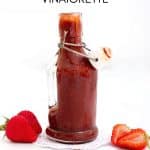 A really simple and super tasty, completely oil-free Strawberry Vinaigrette. The flavour is amazing. Such a lovely balance of sweet and tangy. It's ready in a couple of minutes and keeps for up to a week in the fridge too!