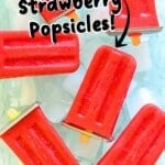 1 ingredient Strawberry Popsicles