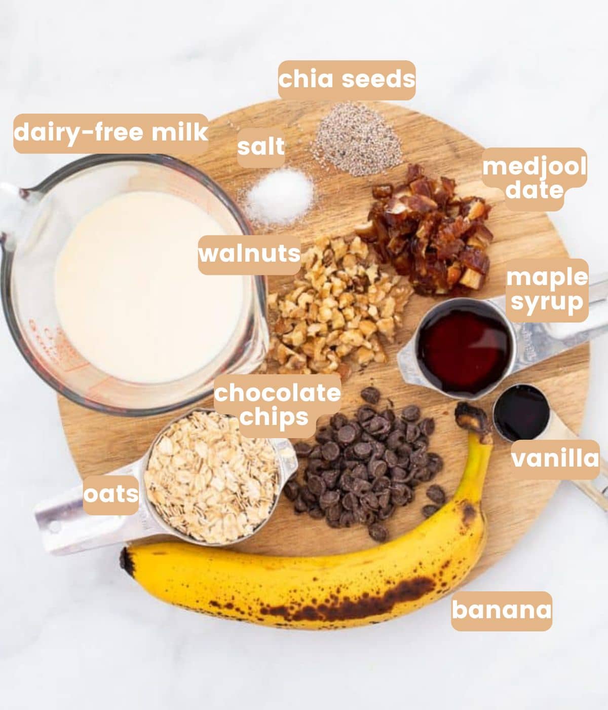 chunky monkey overnight oats ingredients