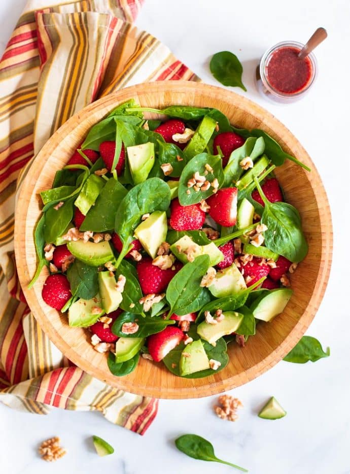Strawberry Spinach Salad - A Virtual Vegan