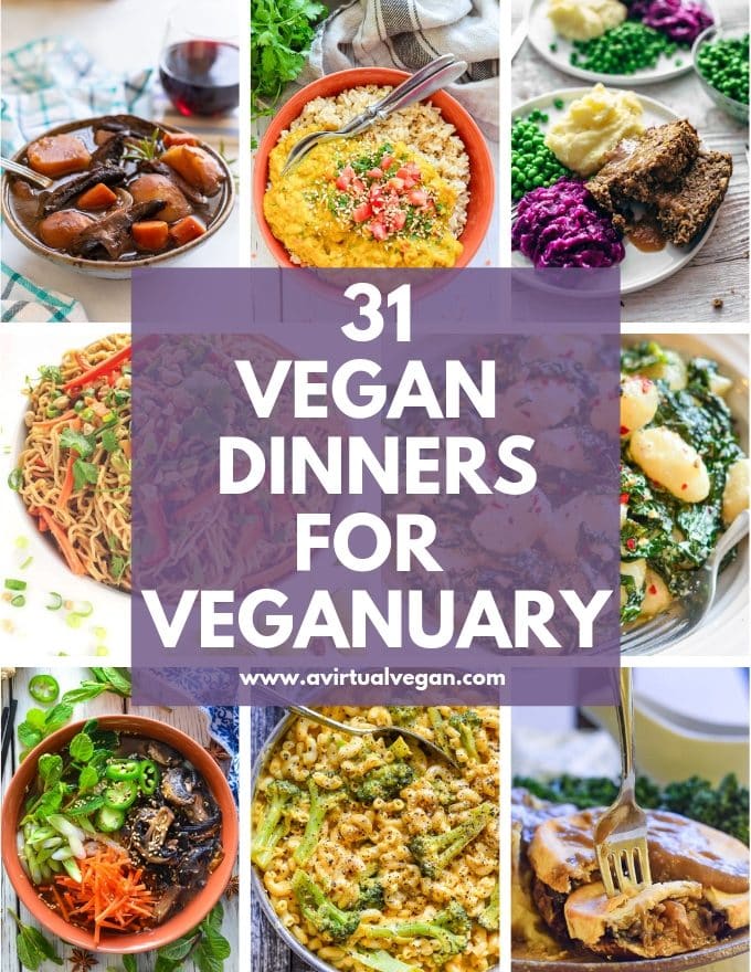 Make Veganuary easy with this collection of 31 super tasty vegan dinner recipes. One for every single day of the month!