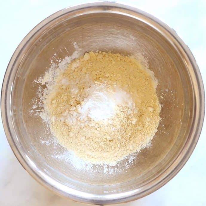 Vegan Yorkshire Pudding dry ingredients in a bowl