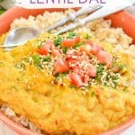 Transform your red lentils into something amazing with my creamy Instant Pot Lentil Dal.  It makes a really easy, super tasty, healthy & budget friendly dinner and is perfect for meal prepping as it reheats and freezes perfectly!