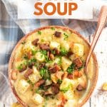 Thick, hearty and creamy Vegan Potato Soup. It’s really simple to make and very budget friendly. You can enjoy it just as it is, or get crazy with toppings. I like to finish mine off with some crumbled tempeh bacon, crispy roasted potato chunks & a sprinkle of parsley for a pop of colour!