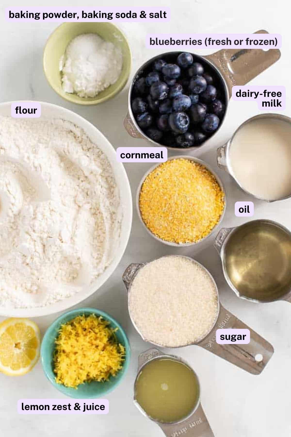 lemon blueberry loaf ingredients