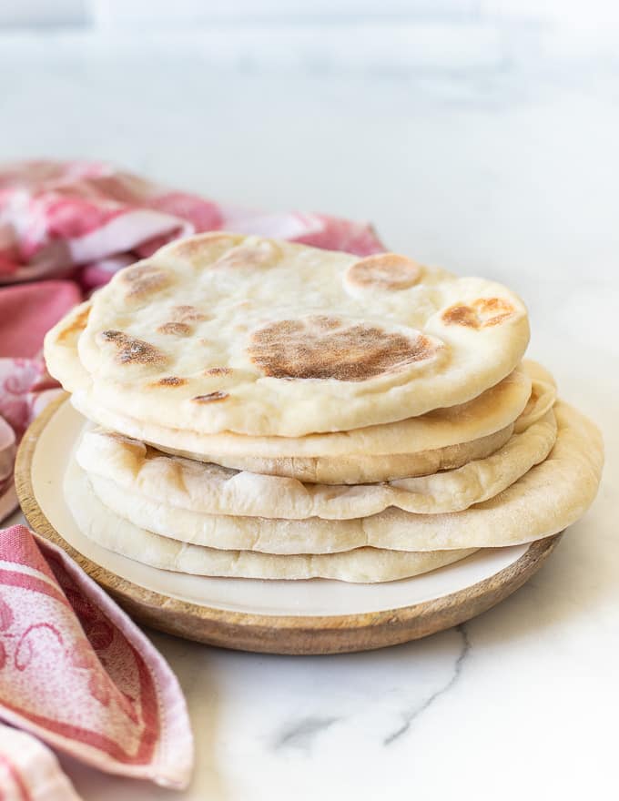 a pile of soft and fluffy flatbreads 