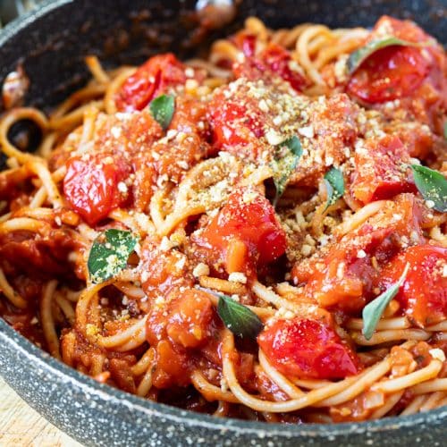Cherry Tomato Sauce A Virtual Vegan Mix well until the tomato paste dissolves into the tomato sauce mixture. cherry tomato sauce
