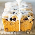 gluten-free lemon cake with blueberries