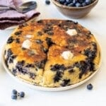 giant vegan blueberry pancake