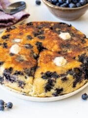 giant vegan blueberry pancake