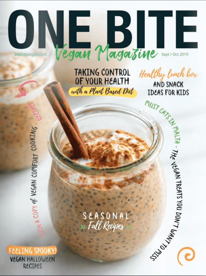 Vegan Comfort Cooking feature in One Bite Vegan Magazine