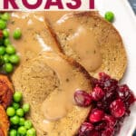 A simple, easy, rustic and hearty Vegan Roast that's sliceable, ultra tender and full of flavour. Just perfect for serving with copious amounts of gravy, roast potatoes and all the trimmings. Leftovers are great in sandwiches too!