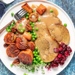 a plate of roast dinner