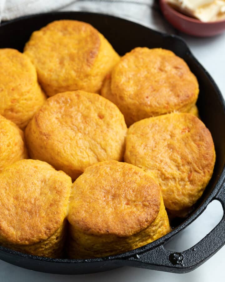 biscuits in a skillet