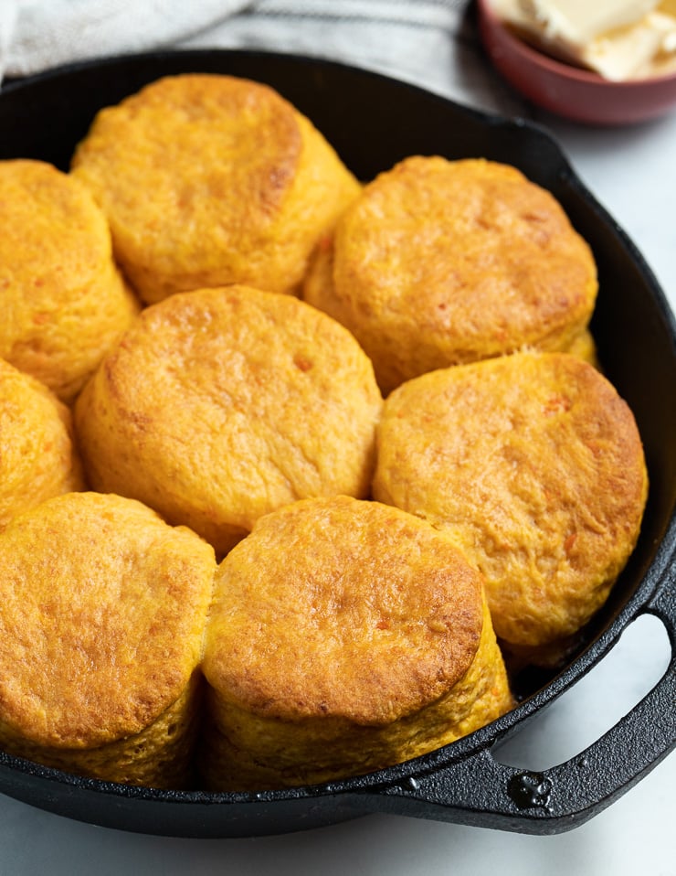 biscuits in a skillet