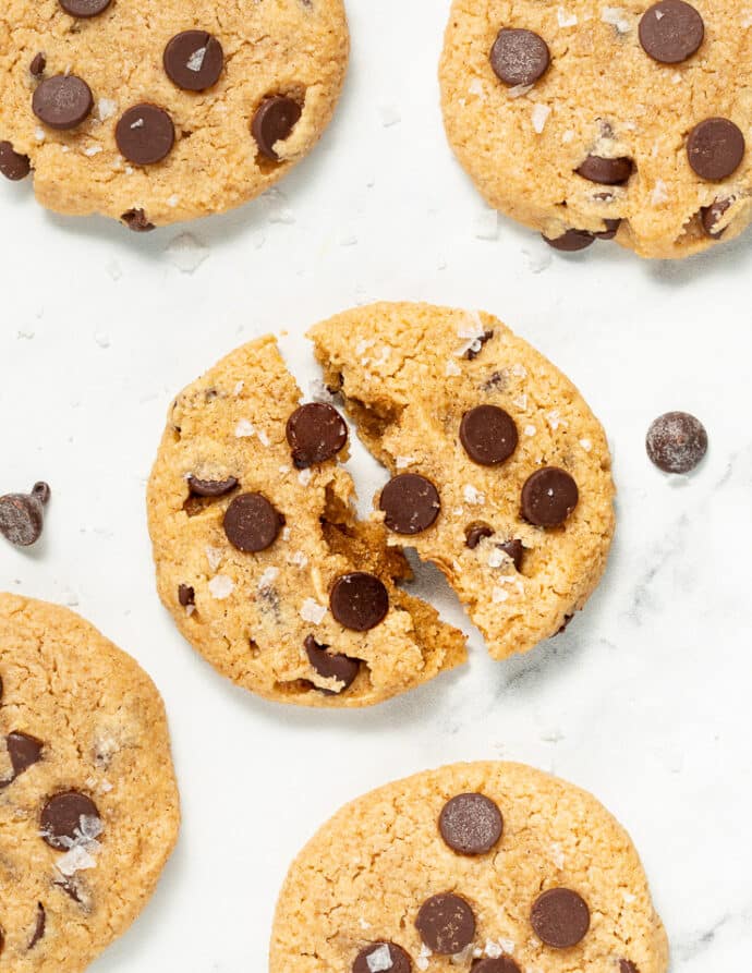 Almond Flour Chocolate Chip Cookies - A Virtual Vegan