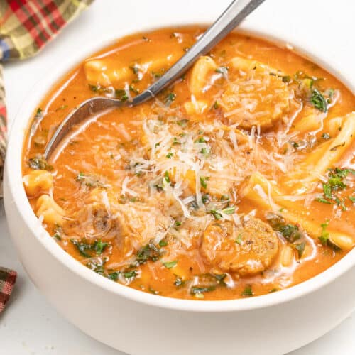 Vegan Italian Sausage Pasta Soup - A Virtual Vegan