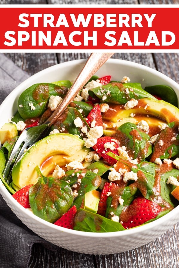 Strawberry Spinach Salad with Avocado - A Virtual Vegan
