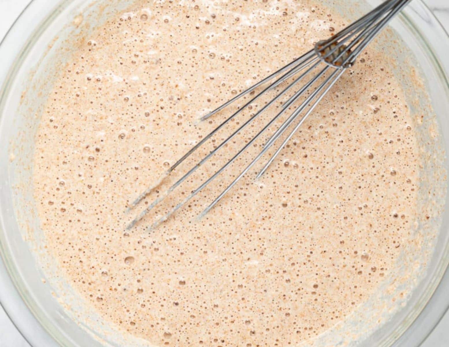 pancake batter in a bowl