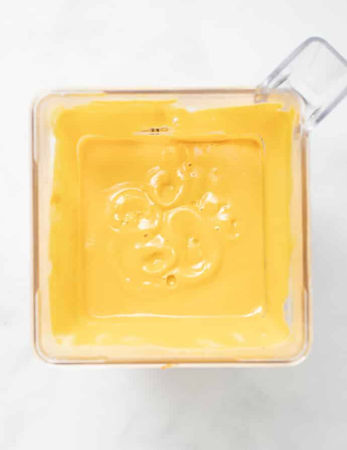 vegan cheese sauce in a blender
