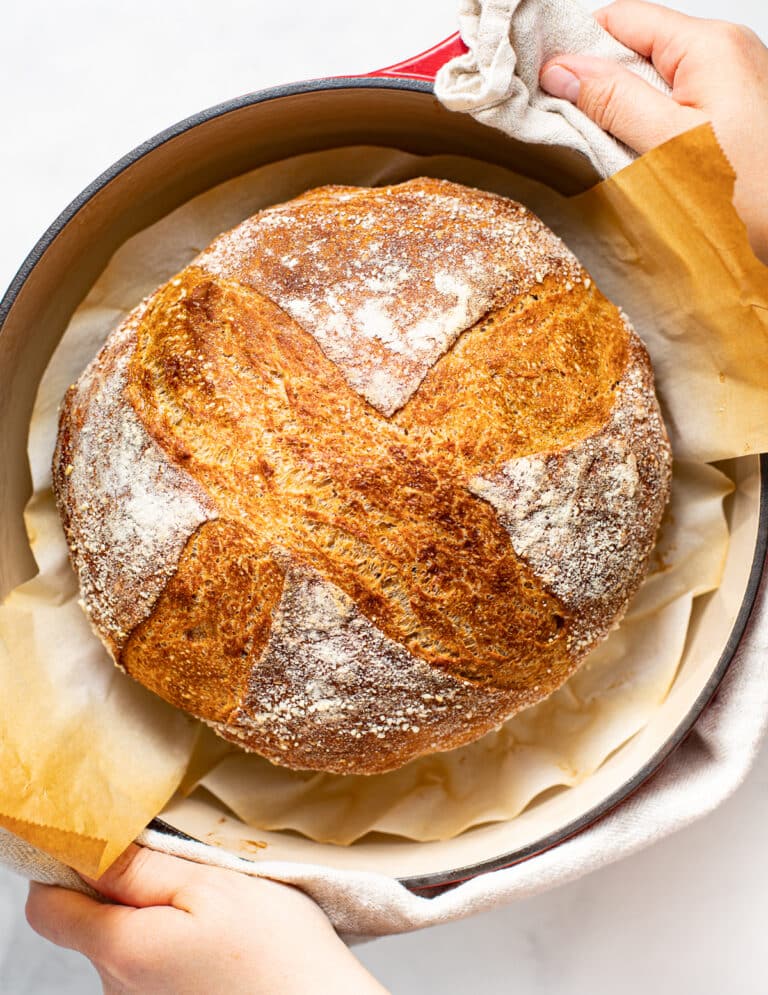 No Knead Sourdough Bread - A Virtual Vegan