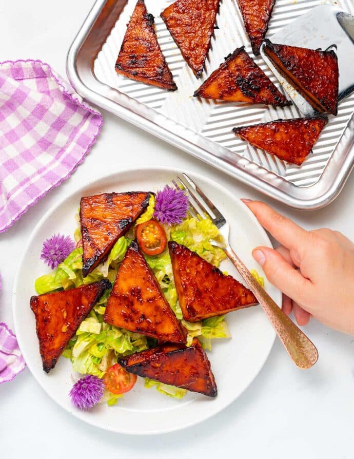 Baked Tofu- with no pressing or marinating - A Virtual Vegan