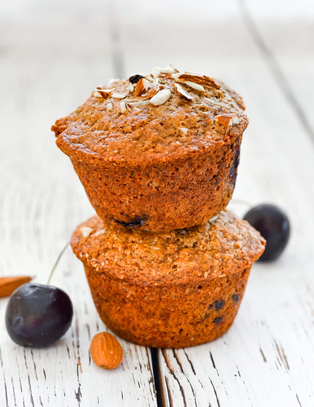 2 vegan cherry muffins