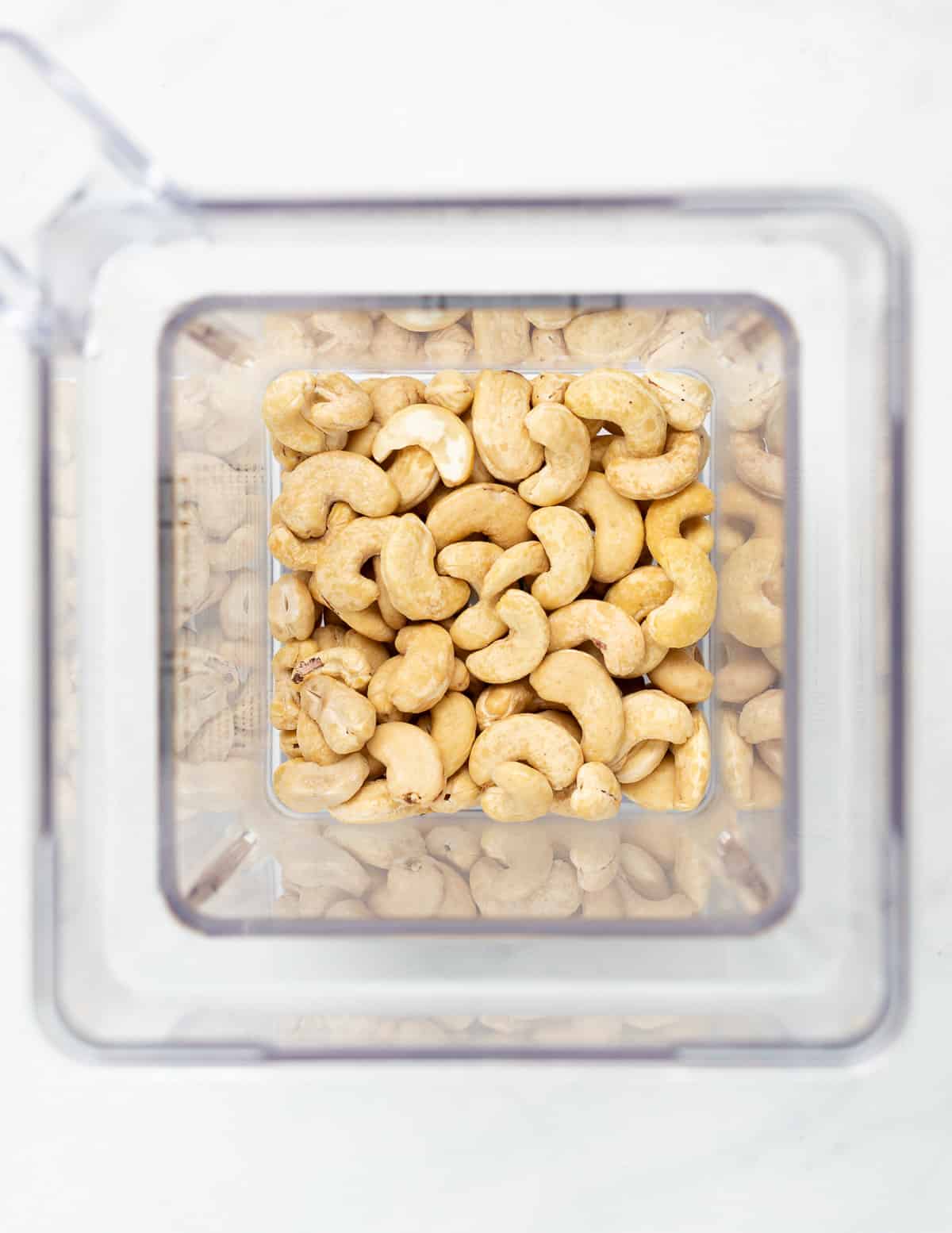 cashew nuts in a blender
