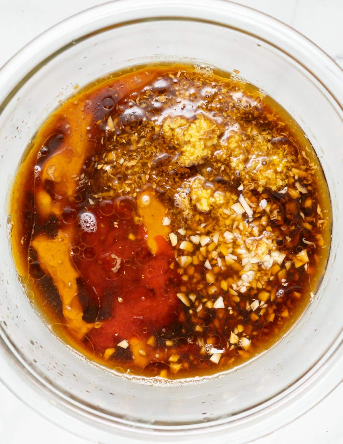 sauce ingredients in a bowl