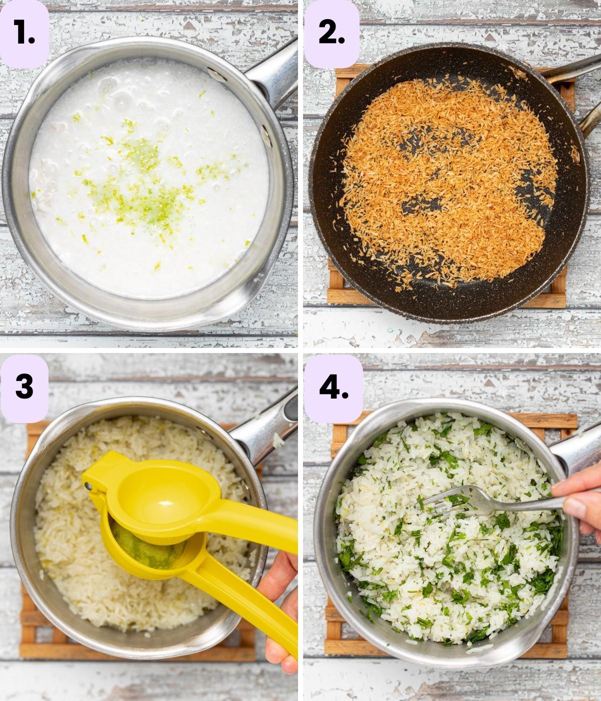 how to make coconut lime rice as per the written instructions