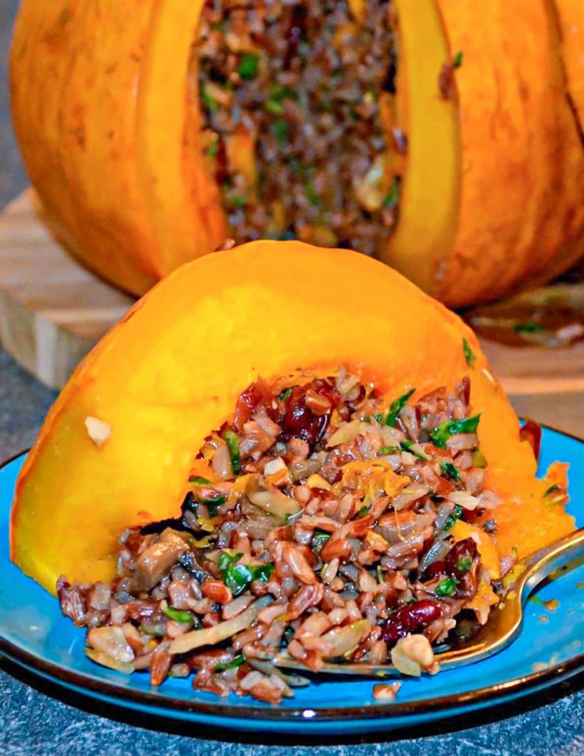Roast Stuffed Pumpkin A Virtual Vegan