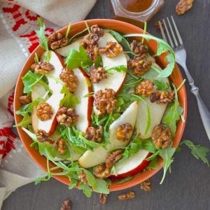 pear walnut arugula salad