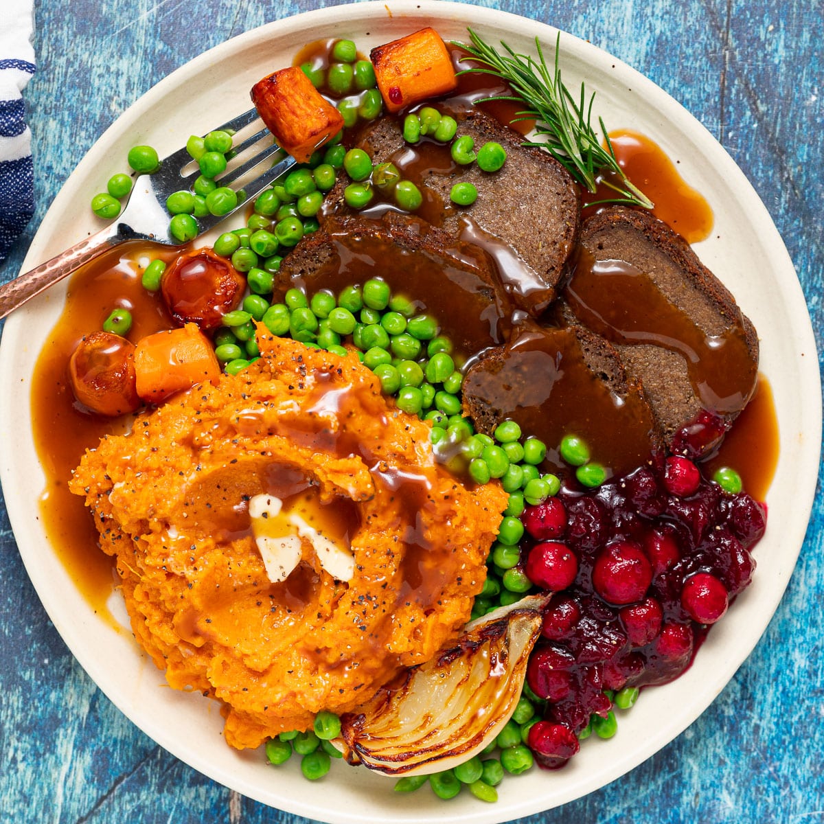 a gluten-free and vegan roast dinner