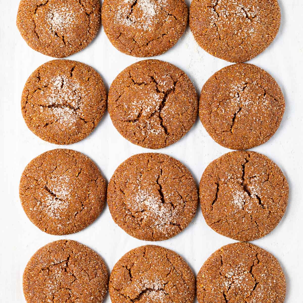 12 vegan molasses cookies