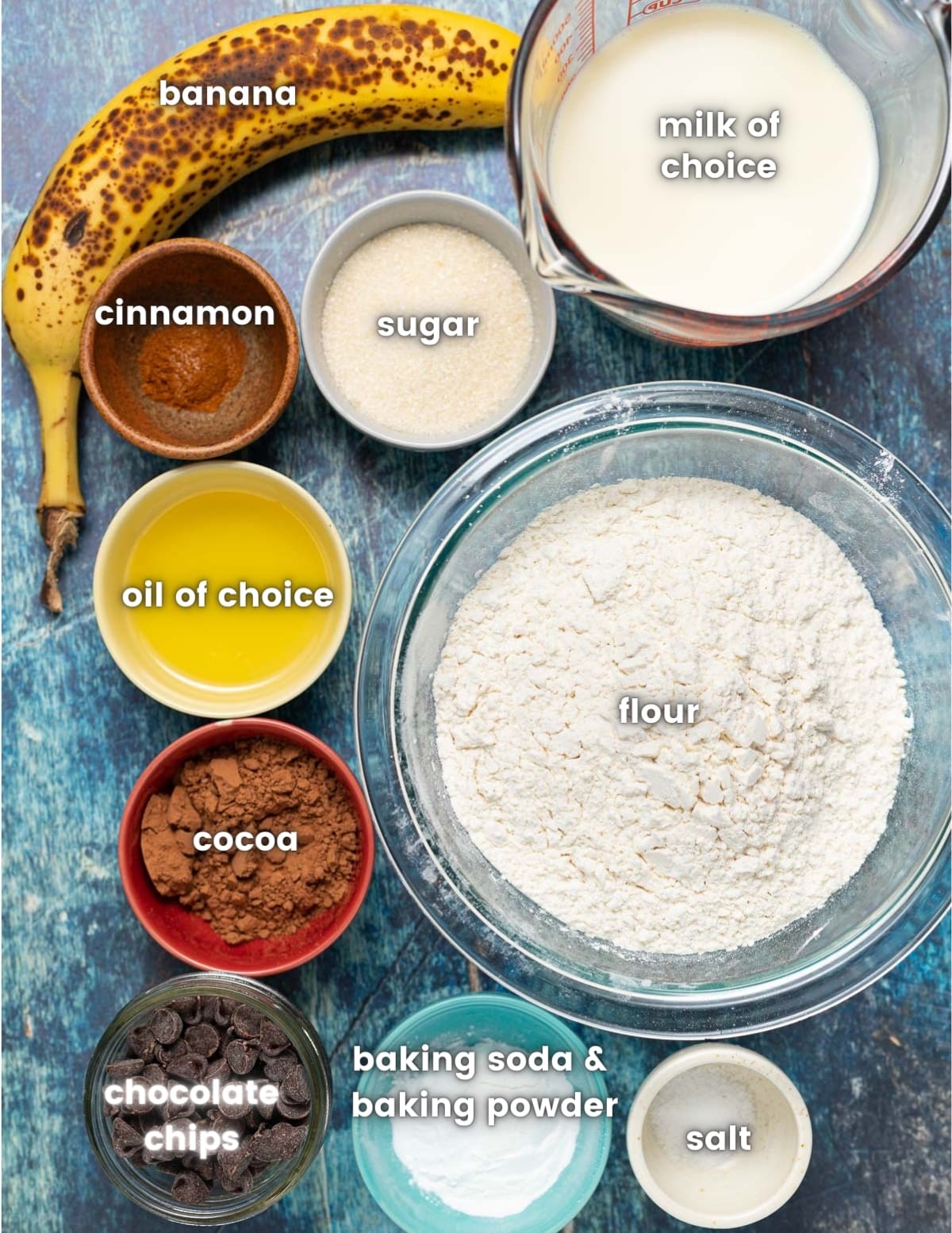 chocolate banana pancake ingredients as per the written ingredient list
