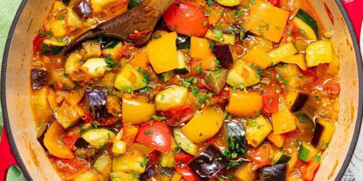 a pot of ratatouille