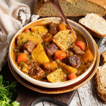 a bowl of Irish stew