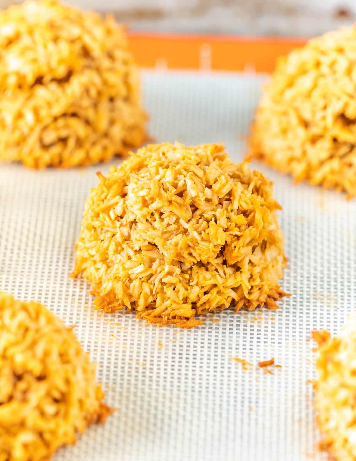 coconut macaroons on a tray