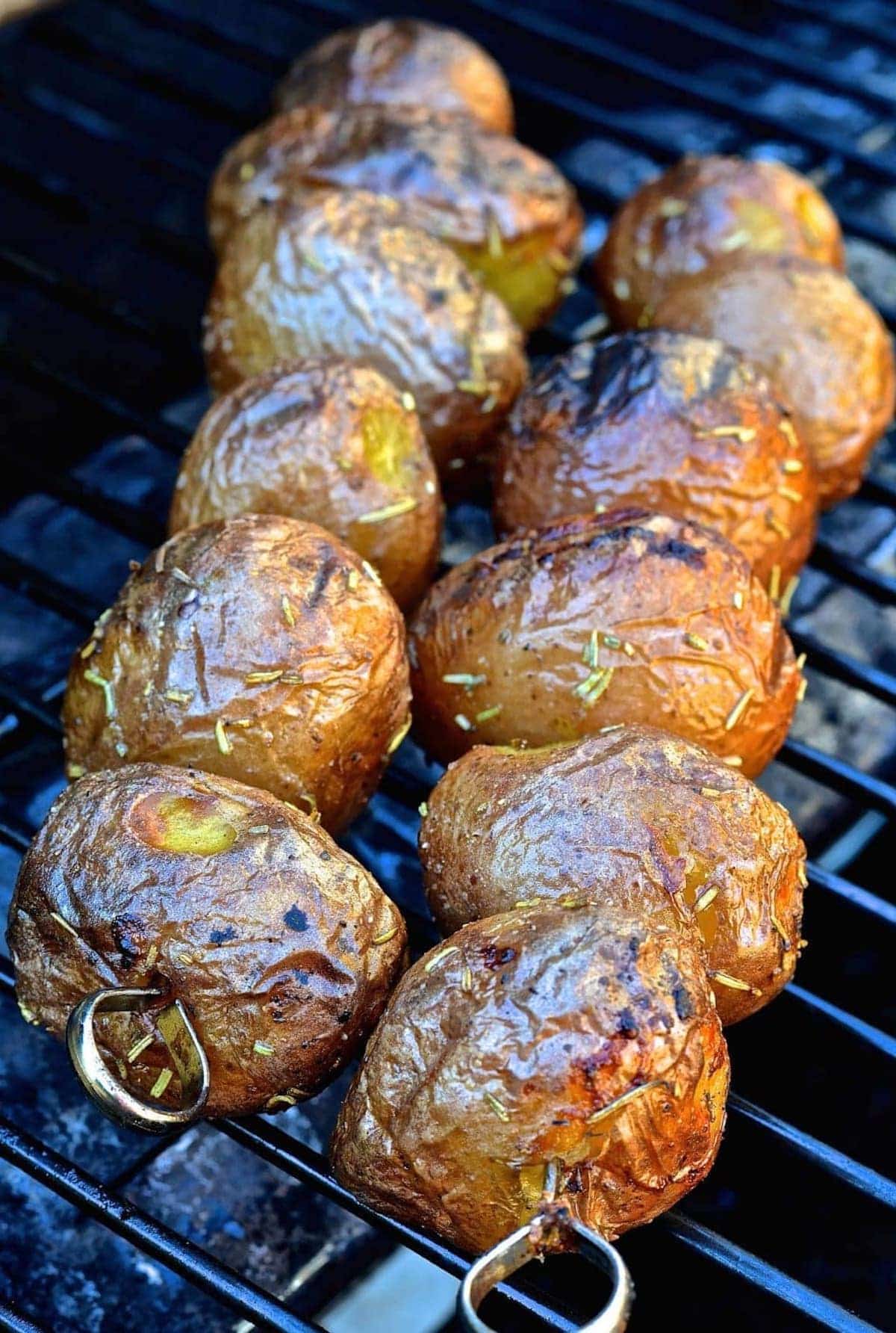 Grilled Baby Potatoes with Rosemary 