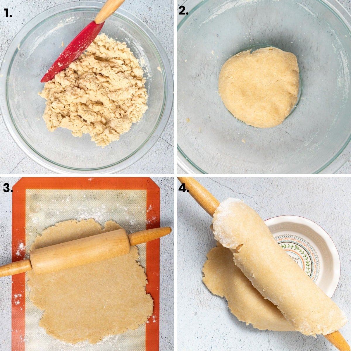 step by step photo for making th epie crust as per the written directions