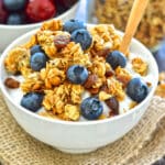 a bowl of granola