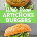 White Bean Artichoke Burgers