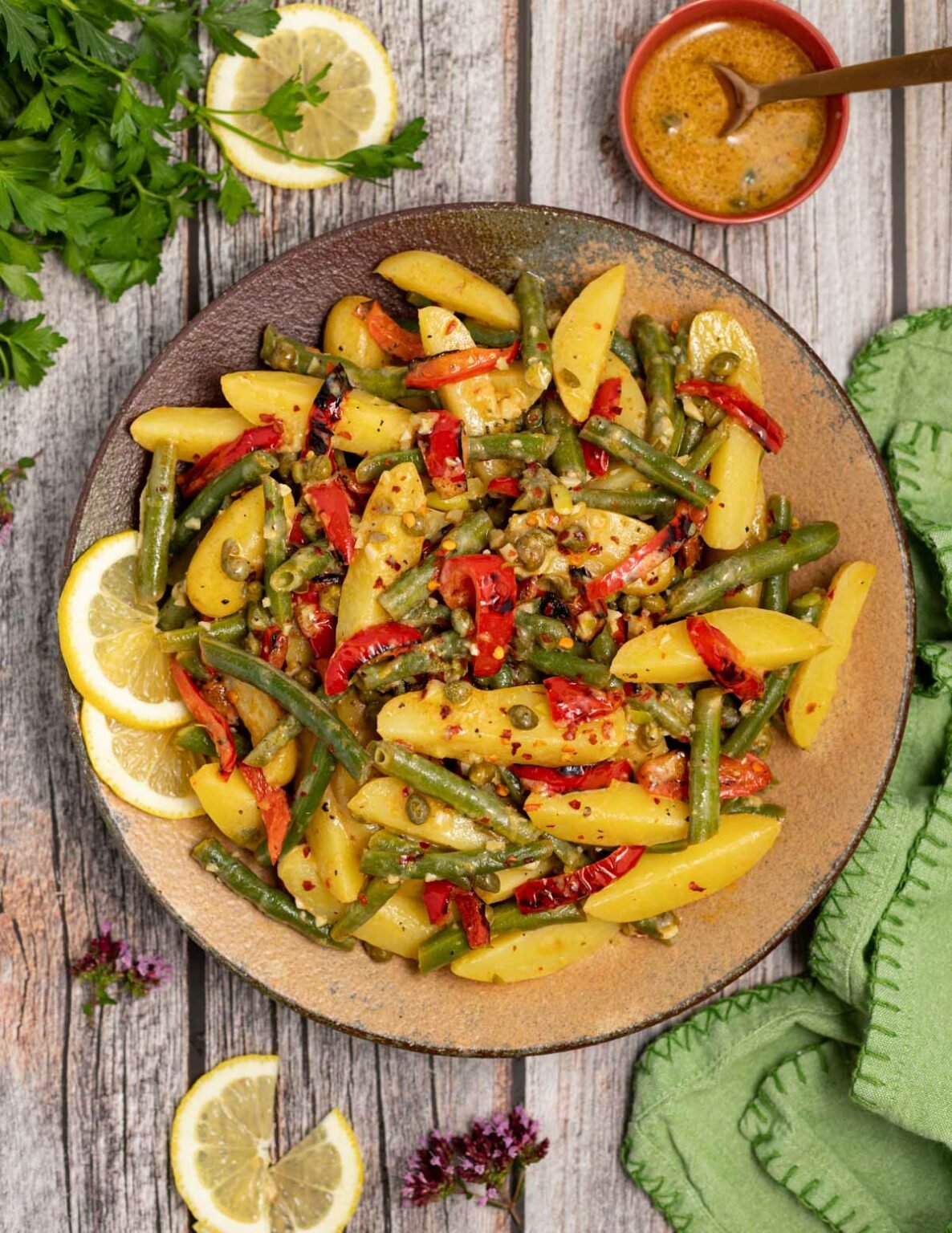 Green Bean Potato Salad With Lemon Dijon Vinaigrette A Virtual Vegan