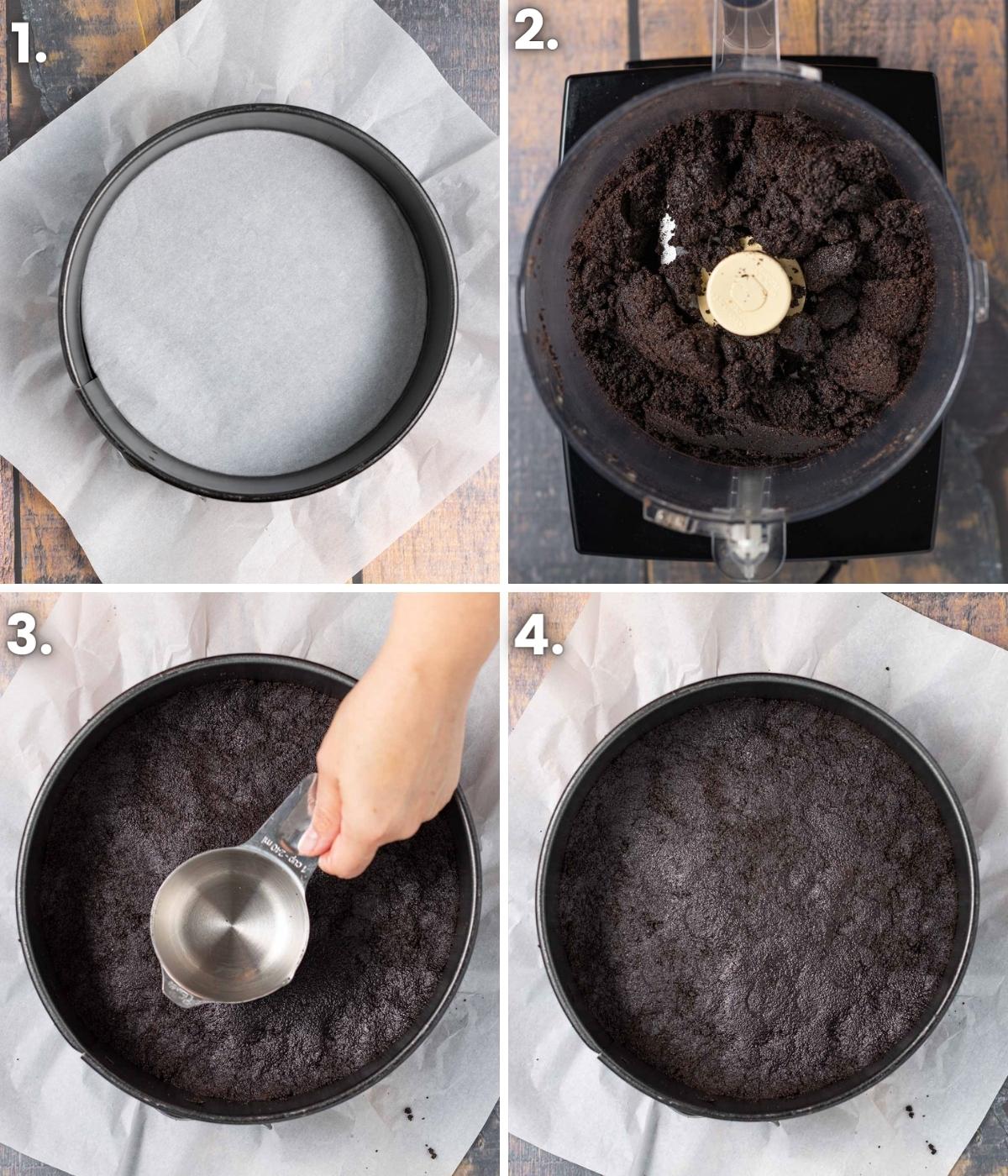 how to make a cookie crust for cheesecake in step by step photos