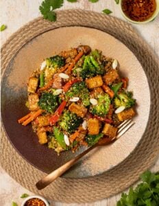Tofu Quinoa Stir Fry - A Virtual Vegan